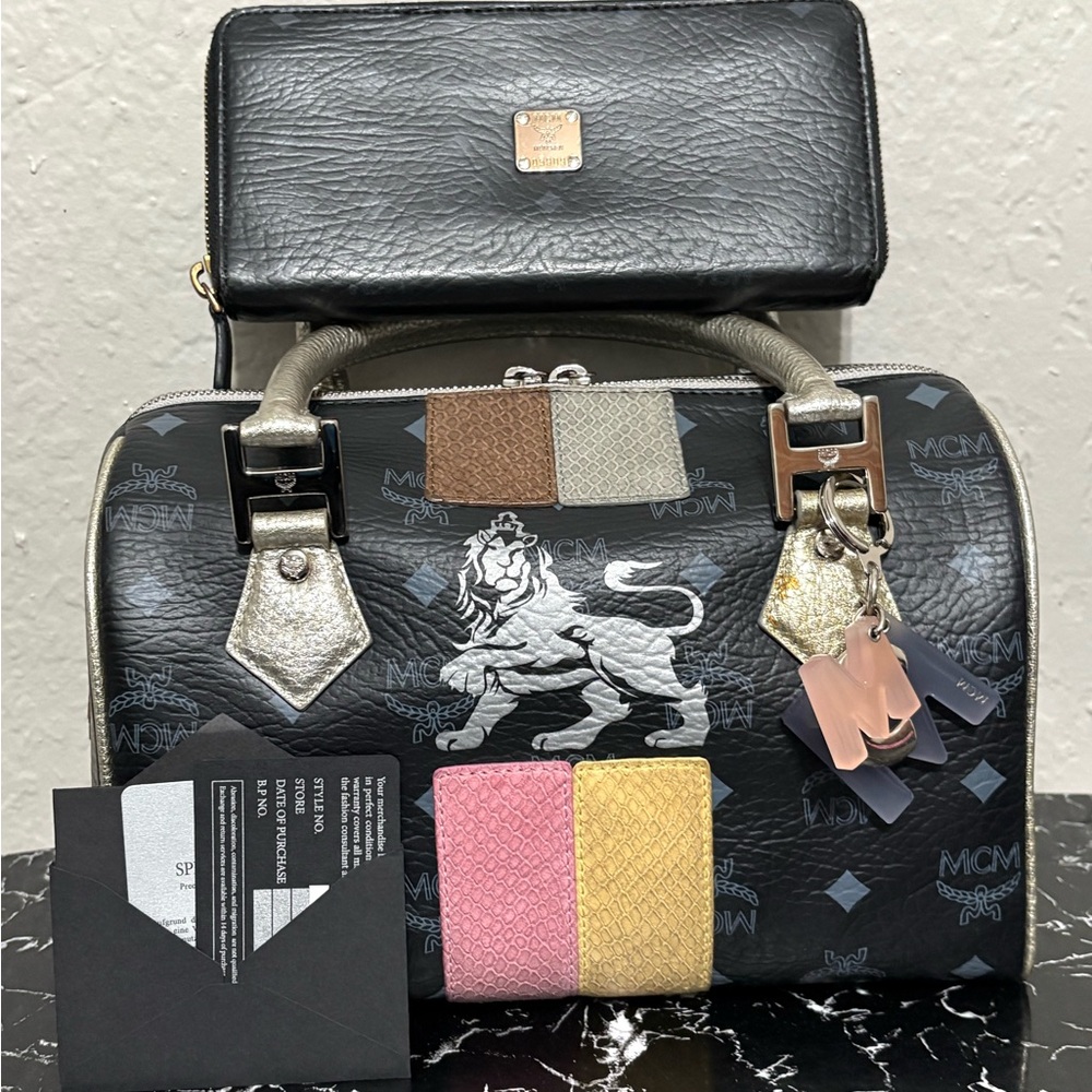 AUTH *Limited Edition* 3 pc MCM Pricsess Lion Travel Bag Set - NWOT